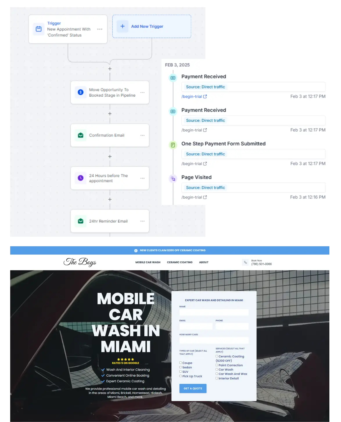 automations client process and website | Blue Mountain Web