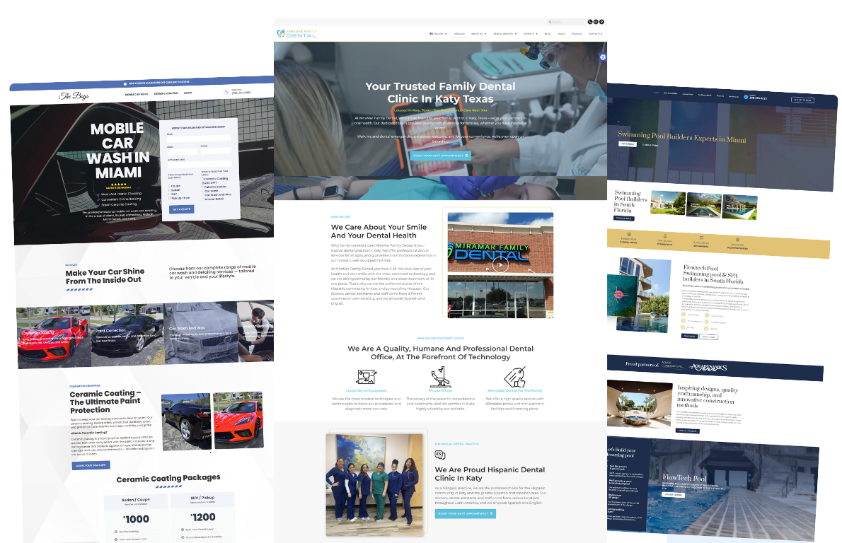 website design company 3 images hero section full